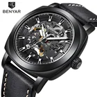 Мужские механические часы BENYAR, водонепроницаемые, с автоподзаводом, из стали
