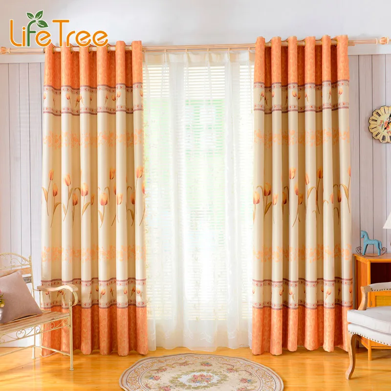 1 шт. занавески с принтом тюльпанов для гостиной спальни кухни|curtains for|curtains for living