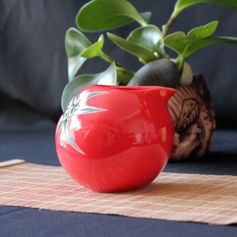 YeFine томаты форма мини керамические цветочные горшки красные вазы для