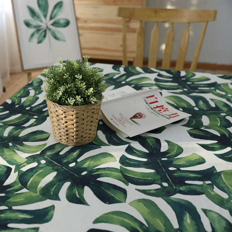 Зеленые большие скатерти с узором "Листья" чехол Toalha De Mesa Nappe Rectangulaire в сдержанном стиле Manteles Para Mesa Tafelkleed