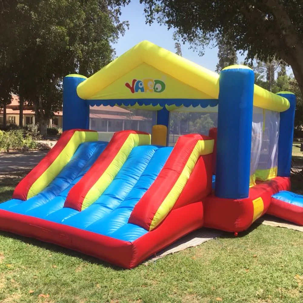 Надувной батут прыгающий дом с воздуходувкой надувной замок детский двор