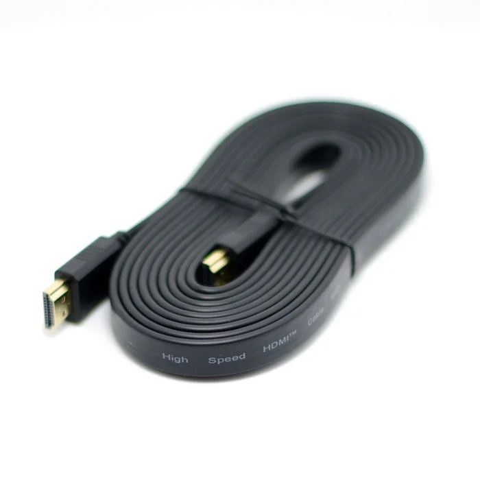 HDMI 3D 1.4 Male to Flat Slim HDTV 1080p Video Audio Cable 1.5m 5ft Black with ethernet function | Компьютеры и офис