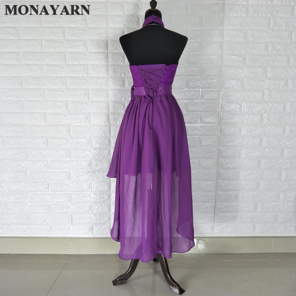 Бесплатная доставка 2017 дешевые шифоновые платья для подружек невесты фиолетовые