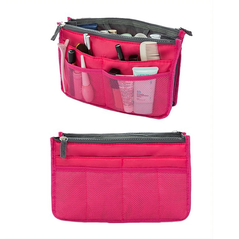 Для женщин S Макияж Организатор нейлоновой вставкой мешок многофункциональный