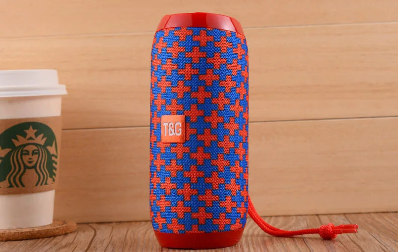 Red-blue Bluetooth динамик беспроводной аудио приемник Мини Портативный FM динамик поддержка USB AUX TF Play для планшетного ПК мобильного телефона распродажа - Цвет: Red-blue