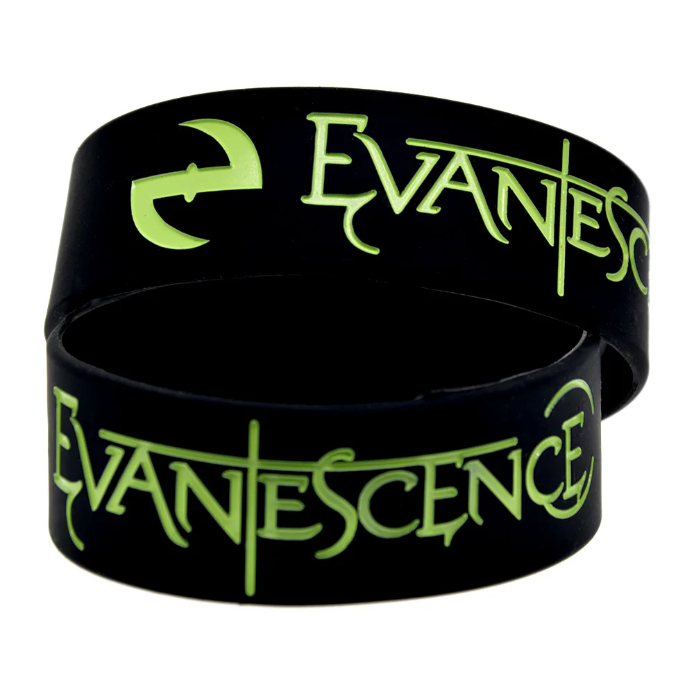 

OBH 1PC Evanescence Silicone Rubber Bracelet One Inch Wide for Music Concert