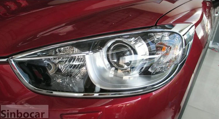 Накладка на переднюю и заднюю фару из АБС пластика для Mazda CX 5 2012 2013 2014 2015