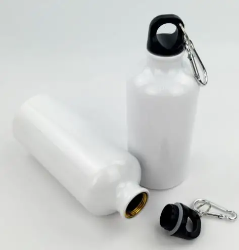 White 500 мл бутылка DIY Заказная яркая печать логотипов фото путешествия Спорт легко взять для велосипеда с крюком для сумки алюминиевый Портативный мазвэй - Цвет: White