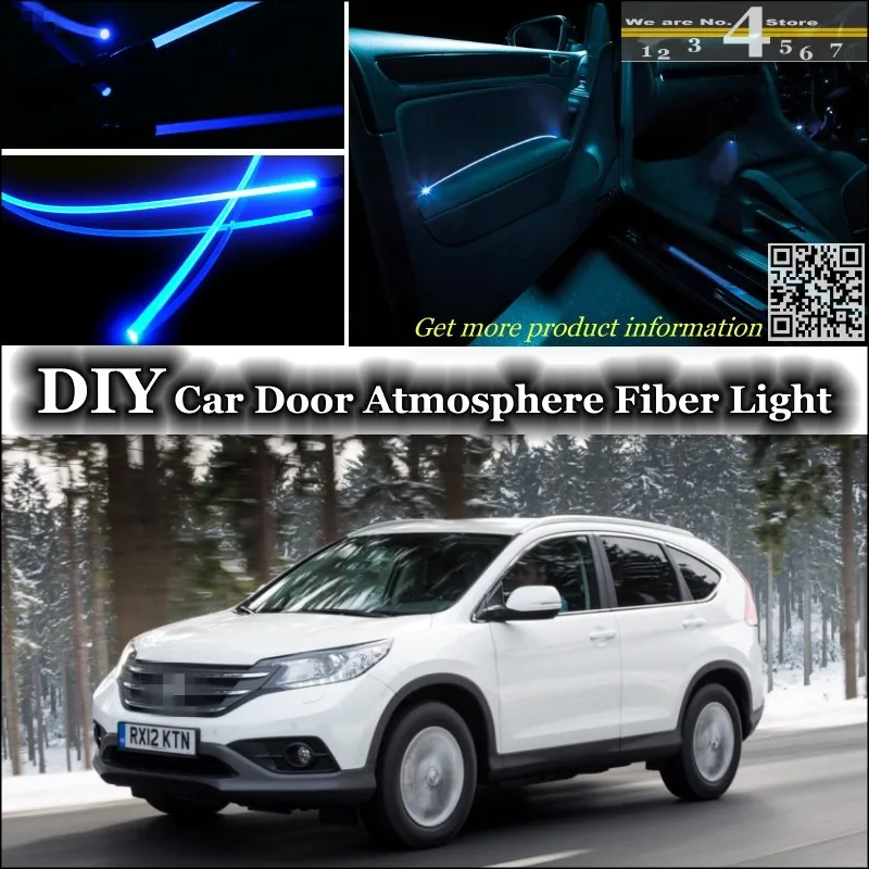

Для Honda XR-V внутренняя настройка окружающего света атмосфера оптоволоконная лента освещение s внутренняя дверная панель Освещение не свет