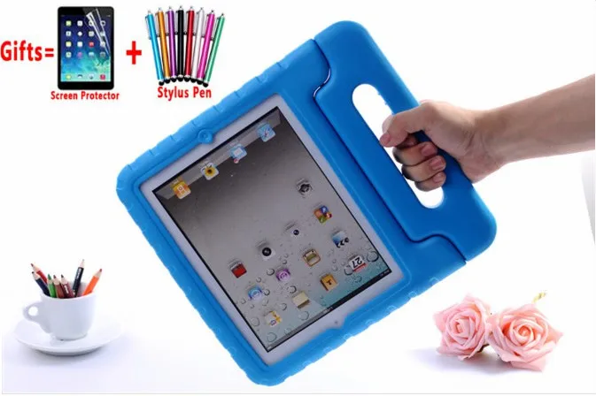 Детский чехол-подставка для Apple iPad Mini 1 2 3 EVA пена противоударный чехол с ручкой mini1