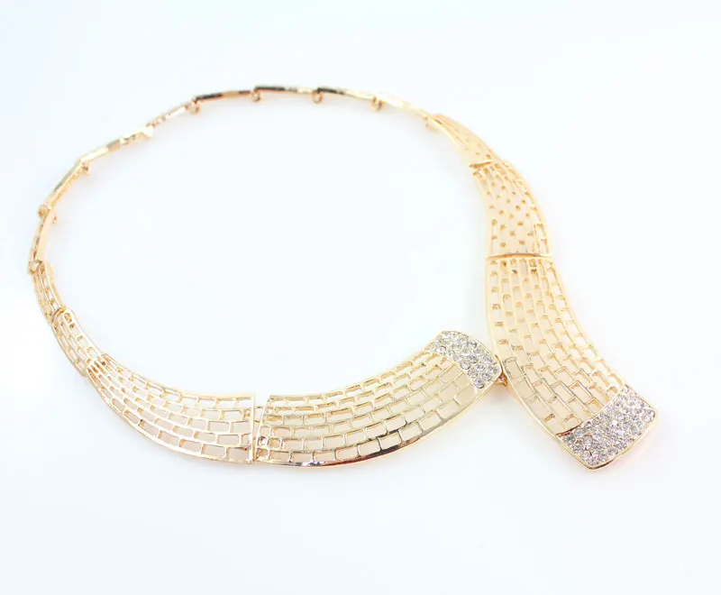 Горячая Распродажа африканские бусы ювелирные наборы свадебные Золотые