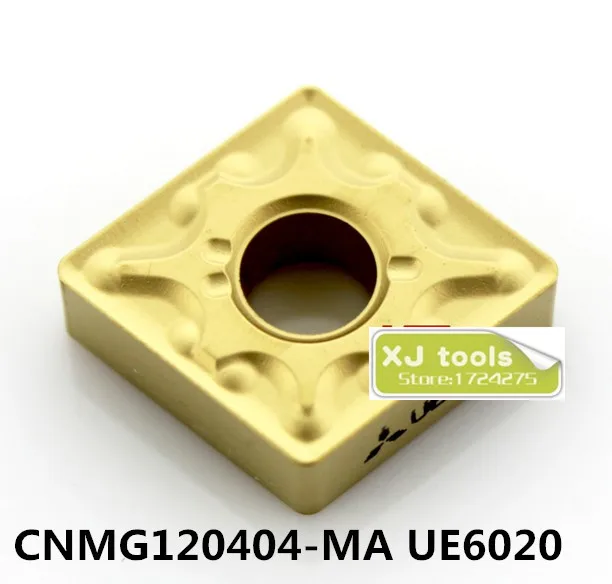 

10 шт. CNMG120404-MA UE6020/CNMG120408-MA UE6020 карбидные вставки для MCLNR/MCKNR/MCMNN, токарные лезвия, режущие наконечники для стали