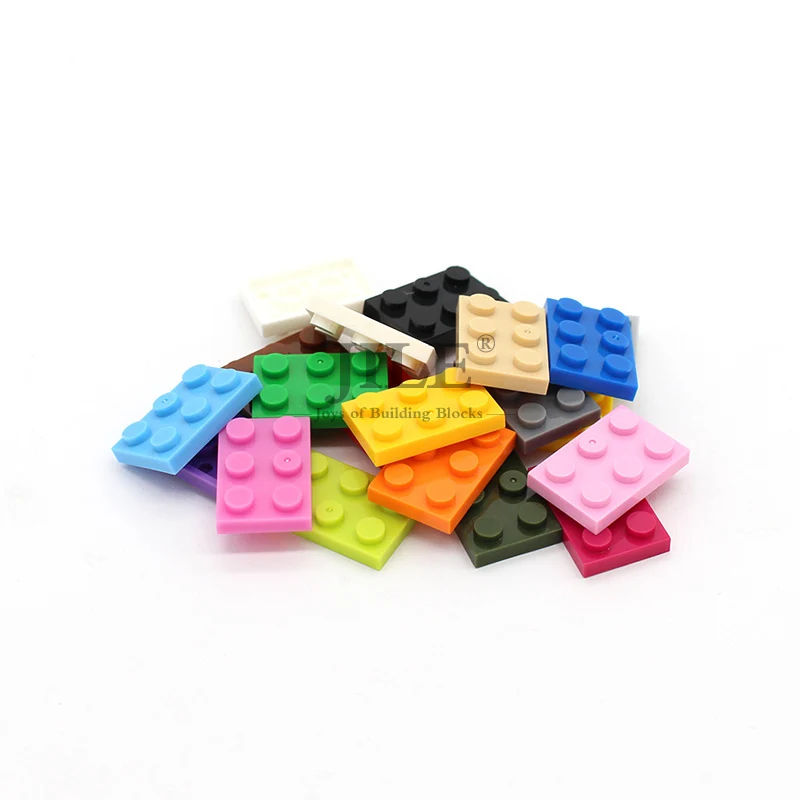

Moc Tiles Plate 2x3 3021 Short Piece DIY Enlighten Basics Classic Building Blocks Bricks Compatible with Assembles Particles