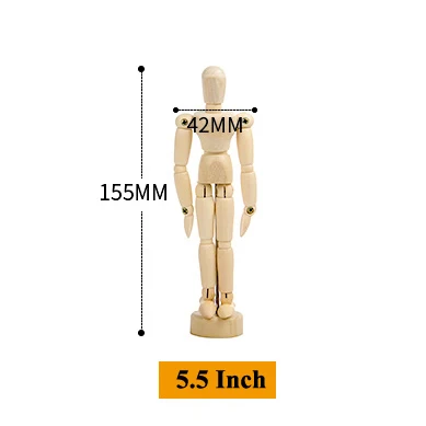 5.5 Inch Human Ермакова Деревянный Манекен ручной рисунок эскиз Манекен Модель деревянный манекен с подставкой подвижные конечности человека художника модель - Цвет: 5.5 Inch Human