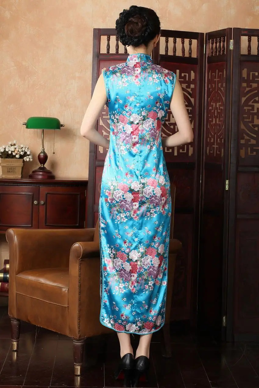 Shanghai Story Floral Oriental Dress long Qipao chinese traditional cheongsam Chinese style dress 4 color | Тематическая одежда и