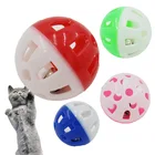 Оригинальные игрушки для мяч для котов, колокольчик пластиковая игрушка котенок, Жевательная погремушка, пластиковый шар для тренировки кошек, игрушка для домашних животных