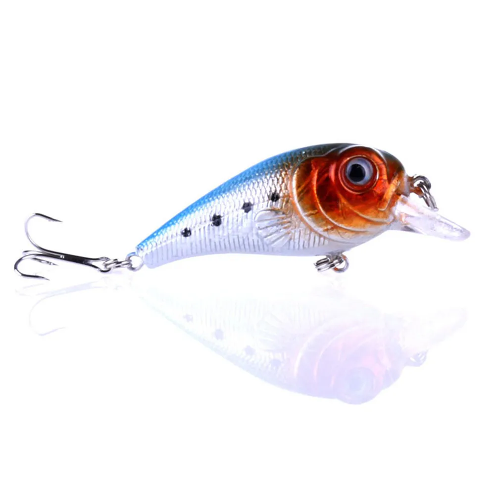 4 Pcs/lot crank head Fishing Lures plastic bionic Bait Tackle Treble Hook Artificial Baits 3D eyes 11.3g 7cm | Спорт и развлечения