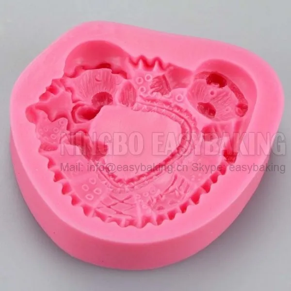 Textured Sleepy Bears Silicone Mould cake Decorating Fondant Mold For Fimo Chocolate Candy | Дом и сад
