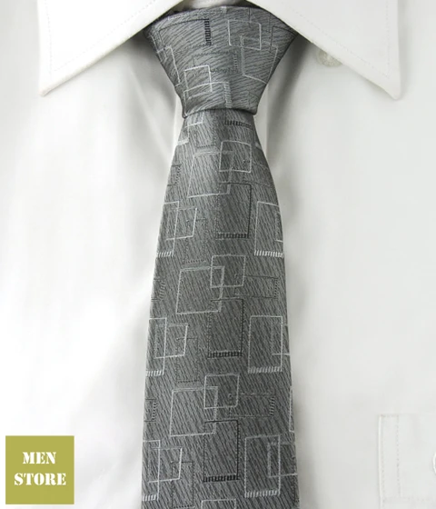Темно серый клетчатый Мужской Жаккардовый тонкий узкий галстук 2 5 &quot6 см для