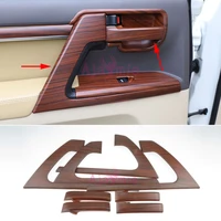 interior wood color door handle cover holder trim panel overlay lc 200 2008 17 car styling for toyota land cruiser 200 accessory