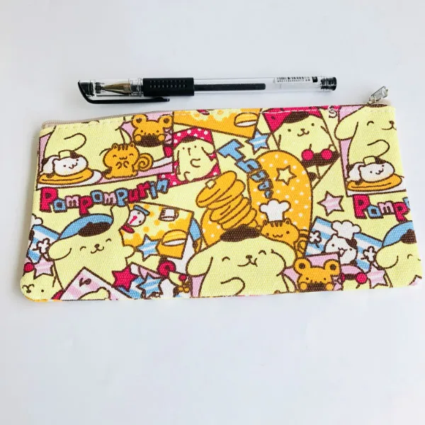 IVYYE, 1 шт., Lazy gudetama, аниме, косметика, сумки, холст, на молнии, школьный пенал, чехол для хранения, ручка, сумка, канцелярские принадлежности, новинка - Цвет: Розовый