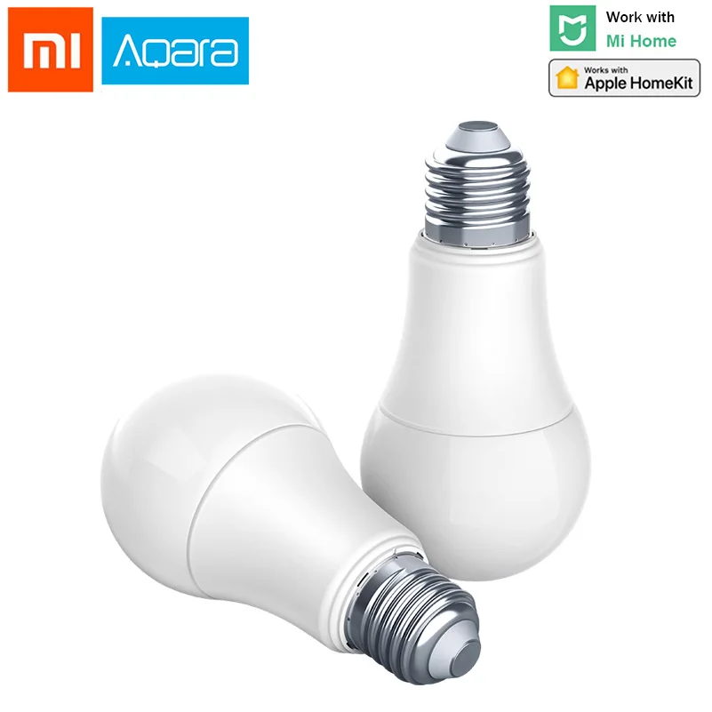 Оригинальная Светодиодная лампа Xiaomi Aqara 9 Вт E27 2700K 6500K лм белый свет работает с