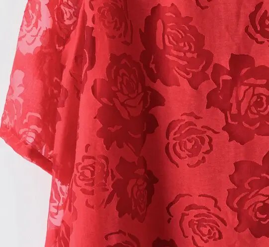 Женское шифоновое платье с коротким рукавом Красное или белое длинное кружевное