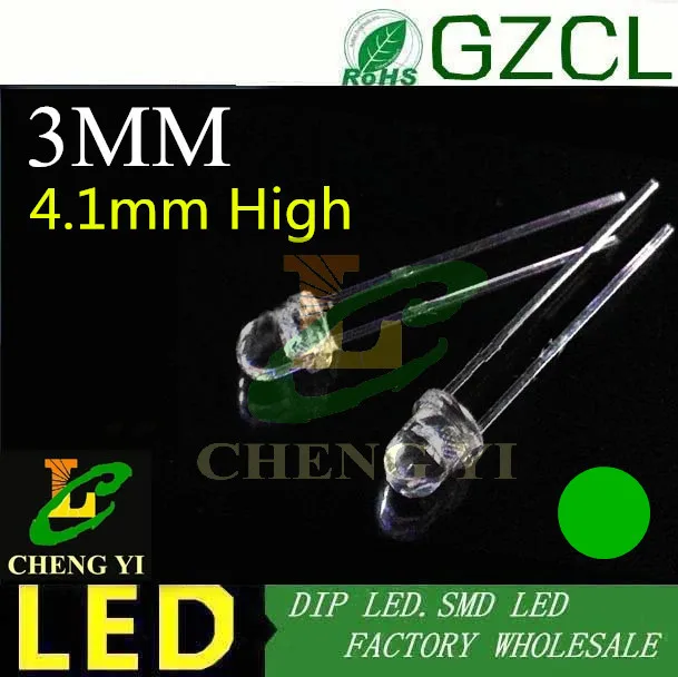 Хорошее качество желтый светодиодный ОД 3 мм 4 1 короткая головка Круглый