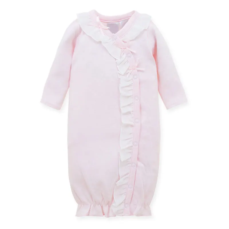Хлопковая ночная рубашка для новорожденных детская пижама предотвращения