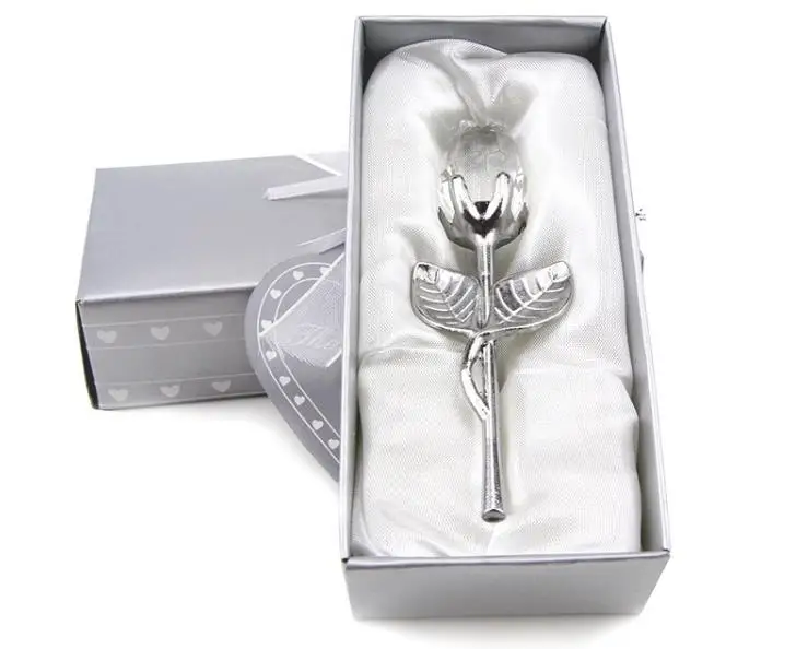 60 шт./лот сувениры с романтическим возвратом цветок розы длинным стержнем из