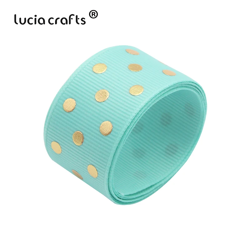 Lucia crafts 5 ярдов/6 ярдов 25 мм корсажные Точки Печатные Ленты вечерние упаковка для свадебного подарка Декор DIY аксессуары S0505