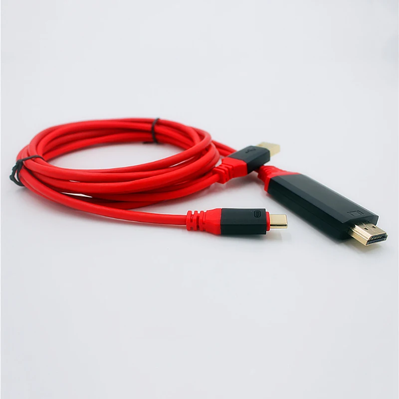 Kebidu Тип C на HDMI совместимость с USB 3 1 для Мобильный телефон Смартфон HD 1080P 4 к