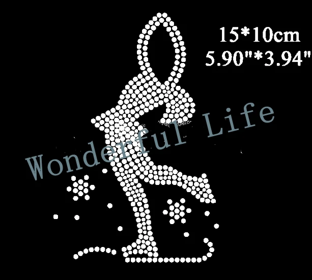 Китайский завод поставляет скейт девочка белый металл с прозрачными кристаллами