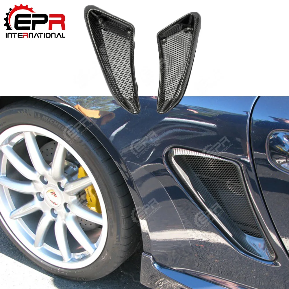 Для Porsche(2006-2012) Caymans 987 Boxster S EP style боковые отверстия из углеродного волокна Тип 2 с большим холодным воздуховодом комплект для автомобиля