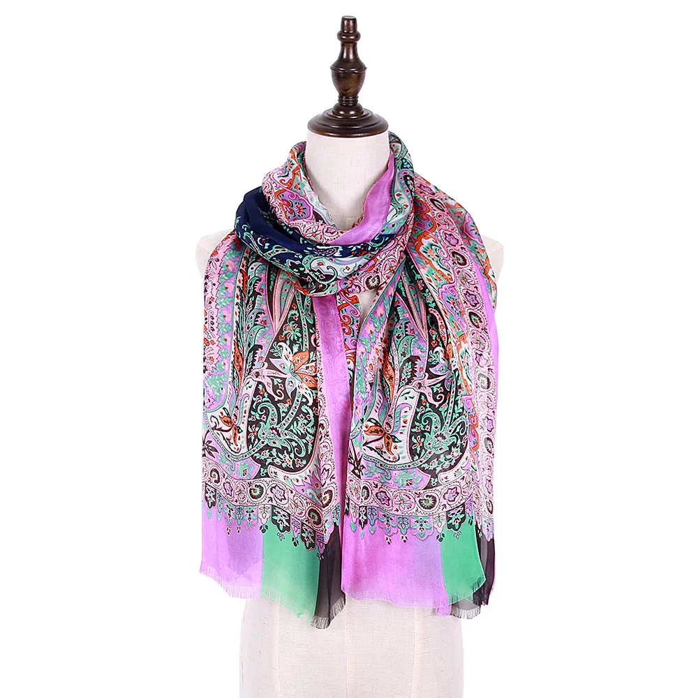 

Long Scarf Georgette Silk Shawl Mujer Foulard Bandana Hijab Stole Tippet Bufanda шарф снуд