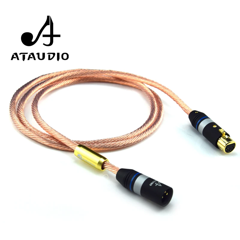ATAUDIO HIFI чистый OCC XLR кабель высокого качества 3 контактный штекер гнездо 2XLR
