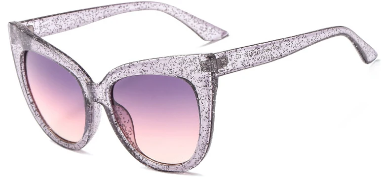 WTYJ164 PURPLE MIZHO, женские модные солнцезащитные очки кошачий глаз, новинка, модные женские очки кошачий глаз с большой оправой, винтажные черные женские солнцезащитные очки - Цвет линз: WTYJ164 PURPLE