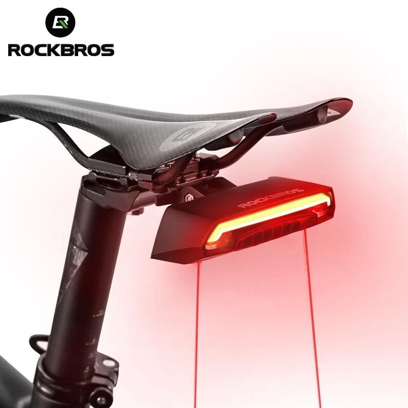 ROCKBROS велосипедный фонарь usb Перезаряжаемый задний светильник с дистанционным