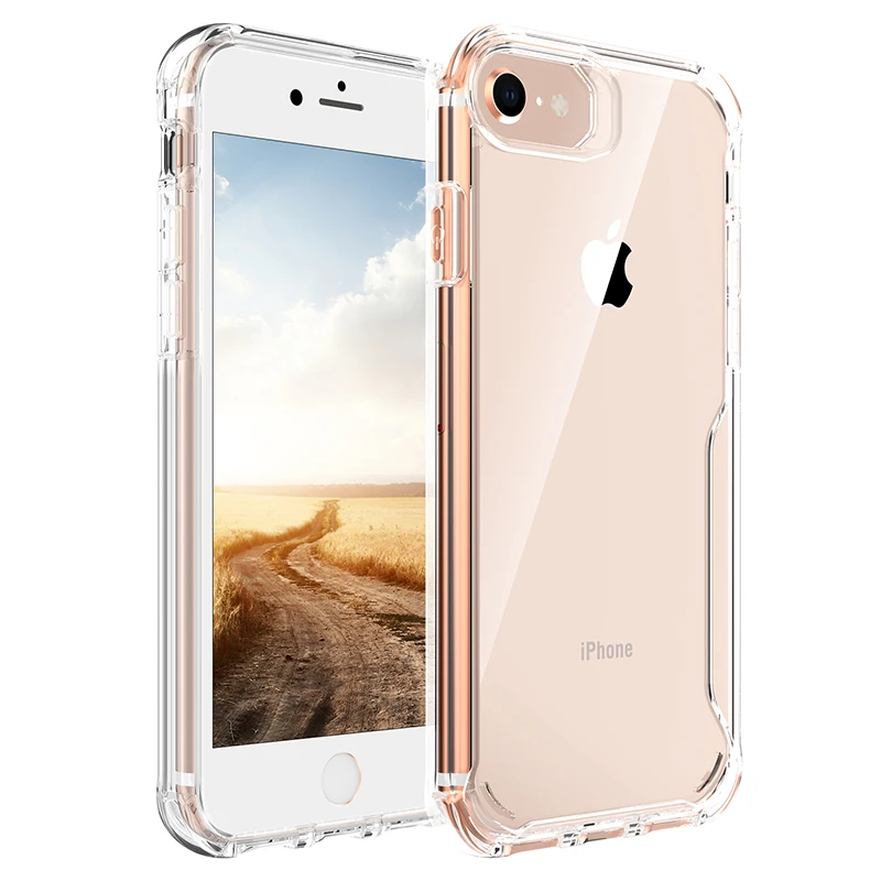 Защитный противоударный чехол для телефона iPhone 8 7 Plus X XS MAX XR прозрачная защитная