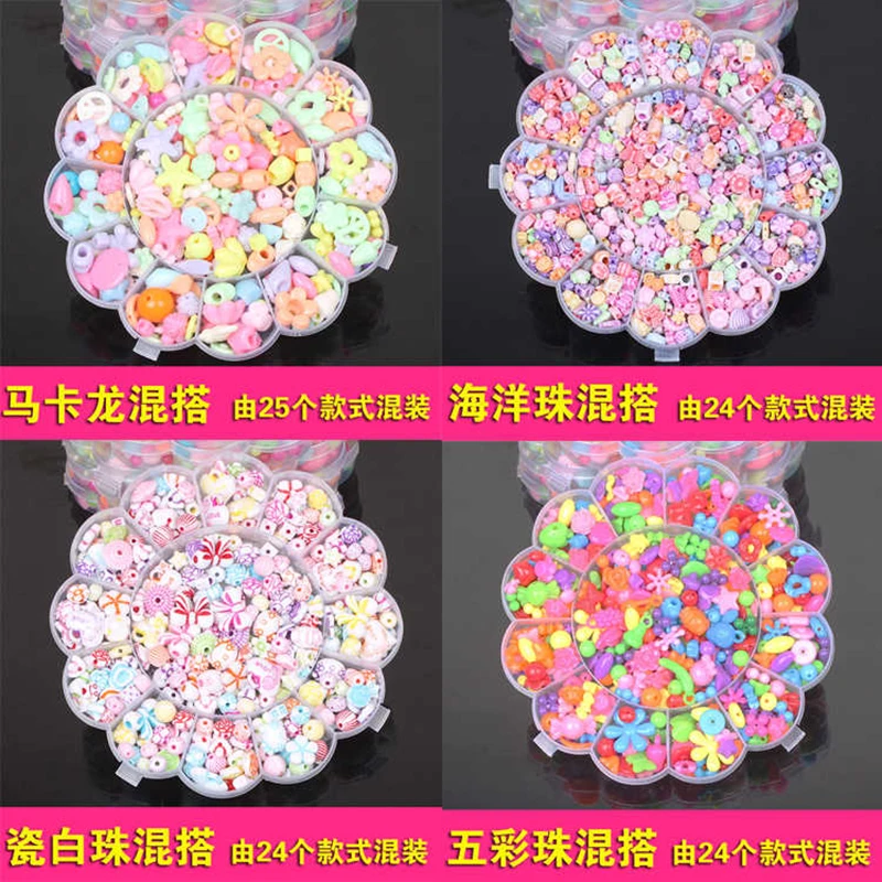 

Diy Beads Toys for Children Handmade Necklaces Bracelets Jewelry Making Beads Kit Set hacer pulseras nina Girl Educational Toys