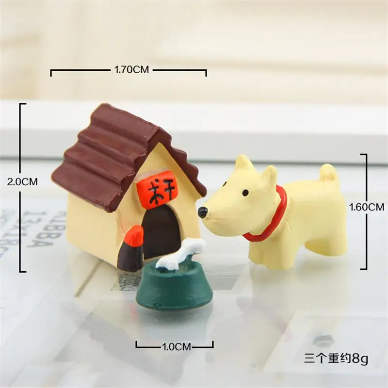 

3PCS Kawaii Elephant Figurine Cow Pig Frog Duck Hedgehog Turtle Dog Decor Mini Fairy Garden Animal Statue Miniature Resin Craft