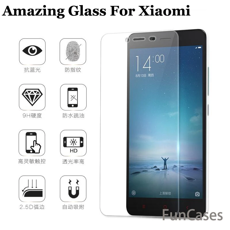 Tempered Glass For Xiaomi Redmi 4A 3S 3Pro 5A 2 Note 3 Pro Mi4C Mi5 Mi4 Screen Protector Toughened Film | Мобильные телефоны и