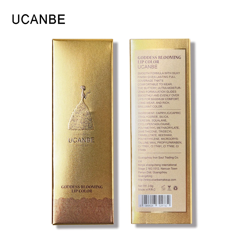 Ucanbe бренд Crown бархат золотой 5 цветов телесного цвета матовая помада Макияж