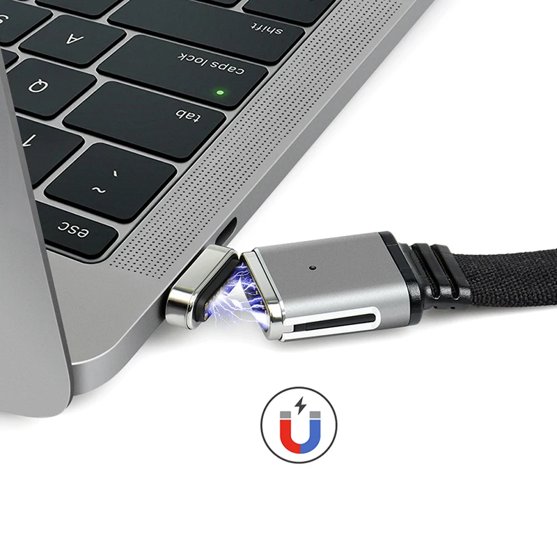 20PIN USB C Магнитный адаптер Поддержка type C сквозная зарядка, 4K видео Магнитный USB-C зарядный кабель для Mac и других USB C
