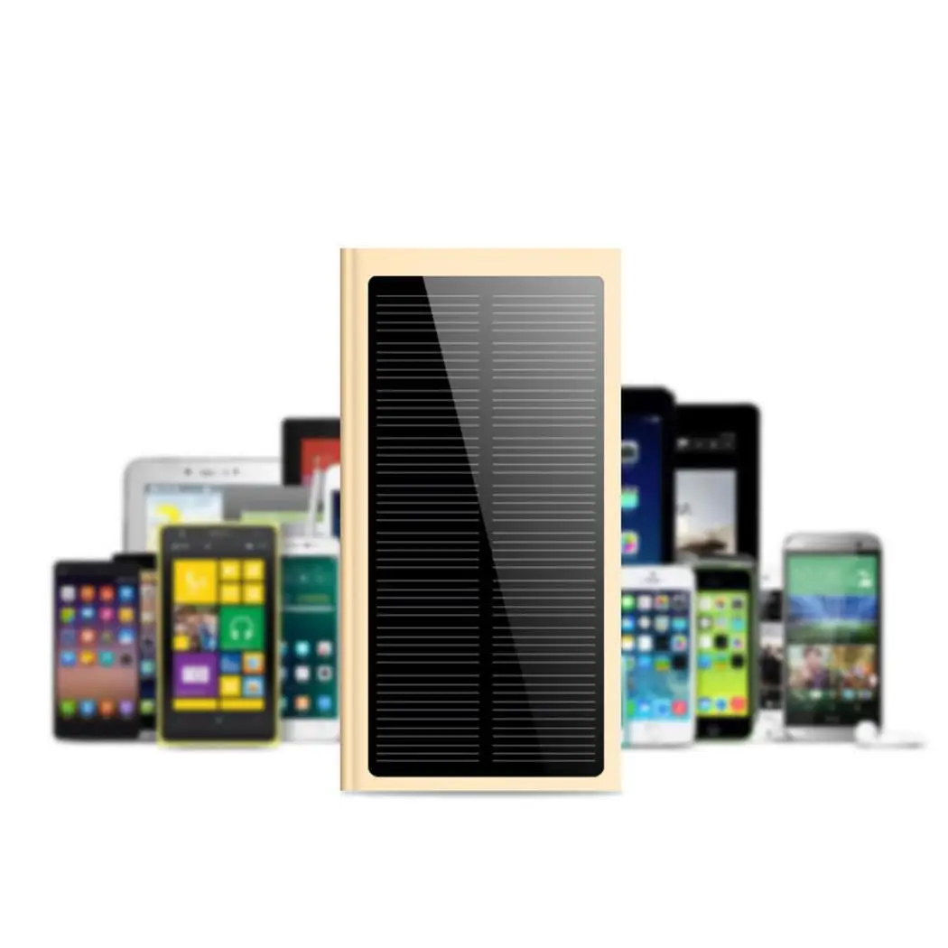 Внешний портативный 4000 мАч Солнечный внешний аккумулятор для Xiaomi iPhone 2 USB