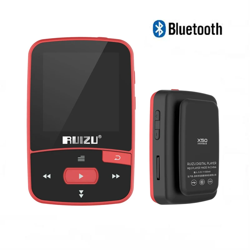 Мини mp3 плеер Ruizi X50 Bluetooth Музыка Mp 3 с радио спорт аудио цифровой Hi Fi экран Fm Flac Usb