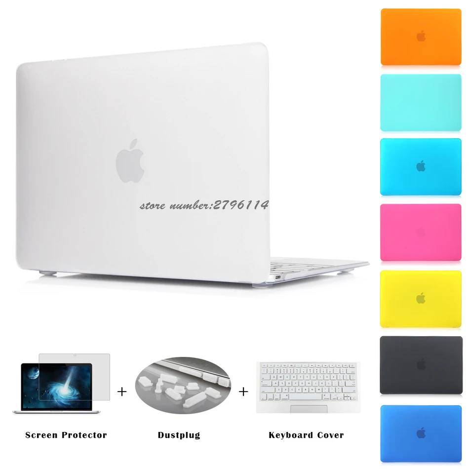 Роскошный Жесткий матовый/Кристальный чехол для Apple macbook Air Pro Retina 11 12 13 15 сумка