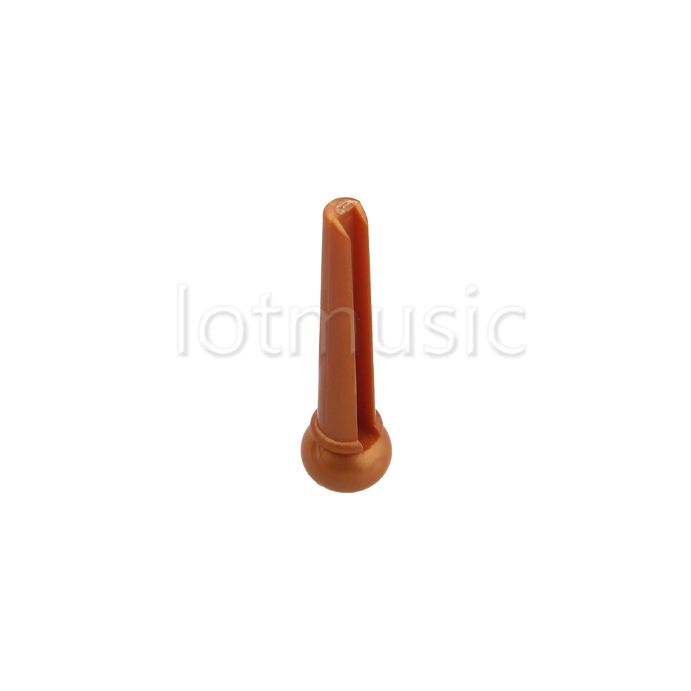 120*Acoustic Guitar Bridge Pin W/Abalone Dot Brass Circle Skirt Plastics Slotted | Спорт и развлечения