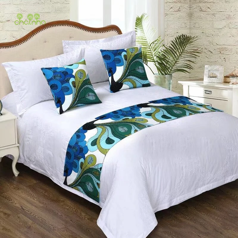 

Chainho,Peacock Pattern Series Cotton Canvas Fabric,Handmade Fabric Cloth For Sofa Curtain Bag Home Decoration Material,50x150cm