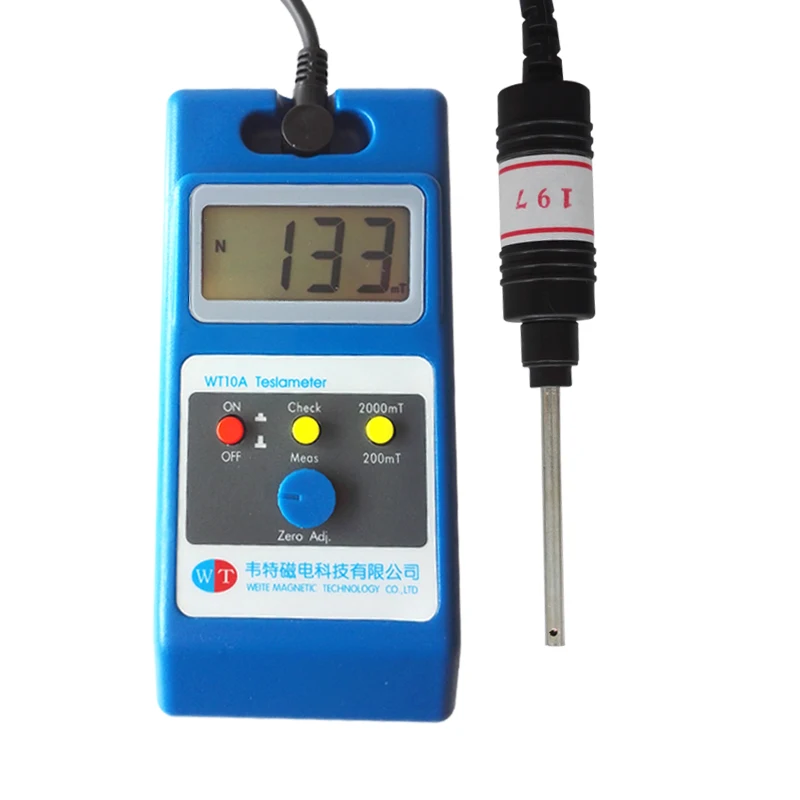 Лидер продаж, профессиональный ЖК-Gaussmeter Tesla Meter WT-10A, цифровой флюксметр, поверхностный тестер магнитного поля WT10A инструмент